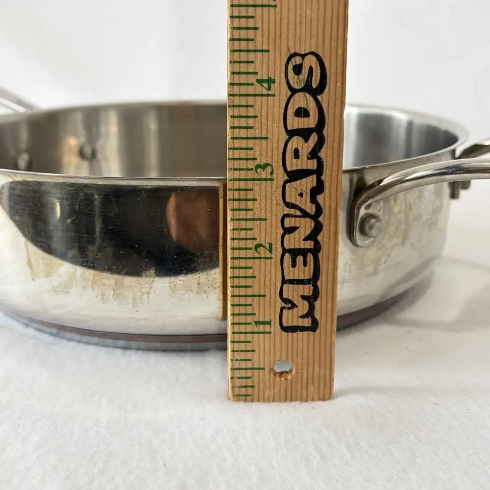 Emeril 3 Qt Sauté Fry Pan Copper Bottom Cooking Sauté Heavy Duty Professional ￼￼